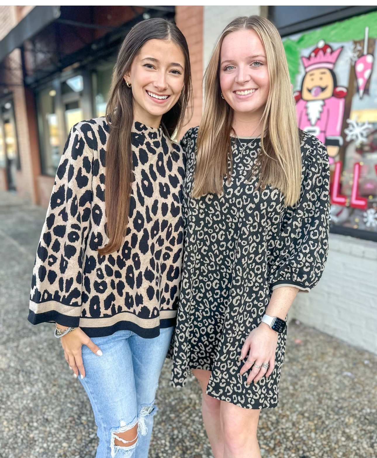 comfortable charm leopard sweater