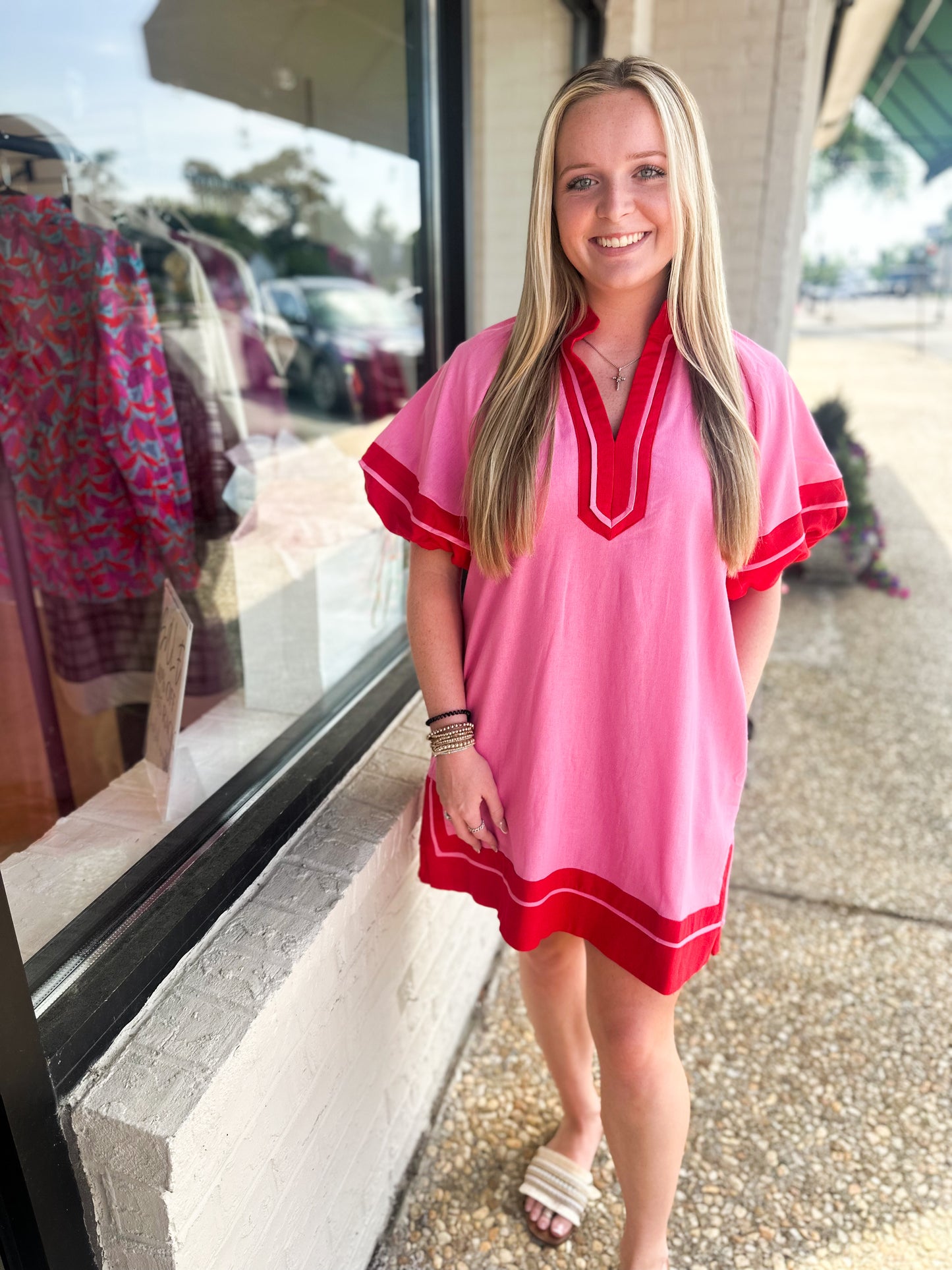 color block mini dress