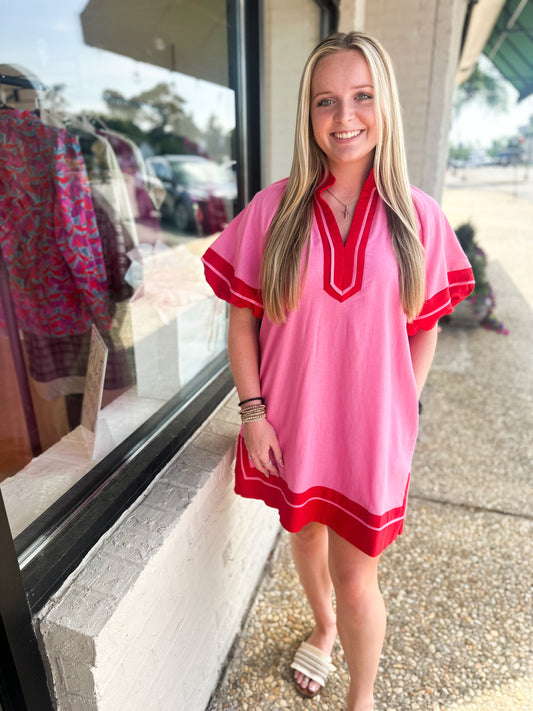 color block mini dress