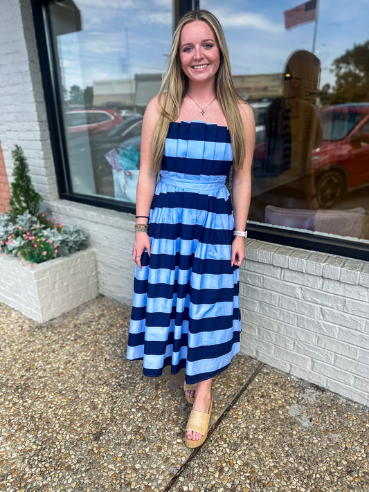 The Genevieve Navy Dress