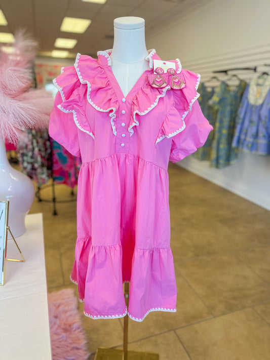 bubble gum pink dress