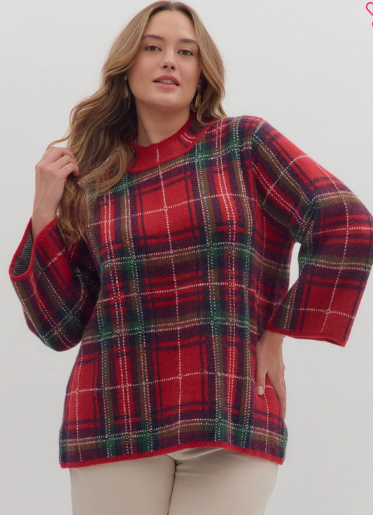 christmas plaid sweater